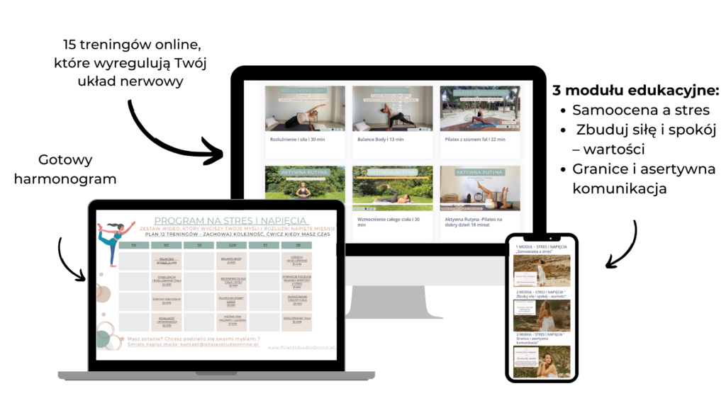 stres i napięcia kurs pilates studio online