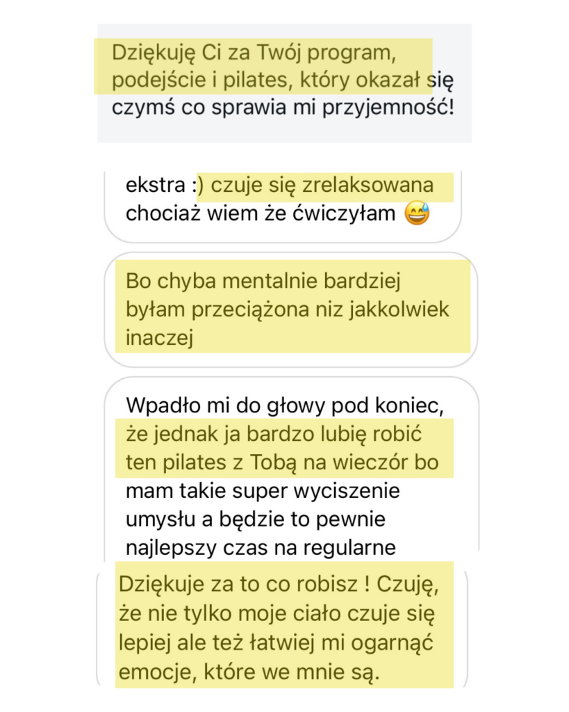 Opinie na temat ćwiczeń z Olą Szymańską