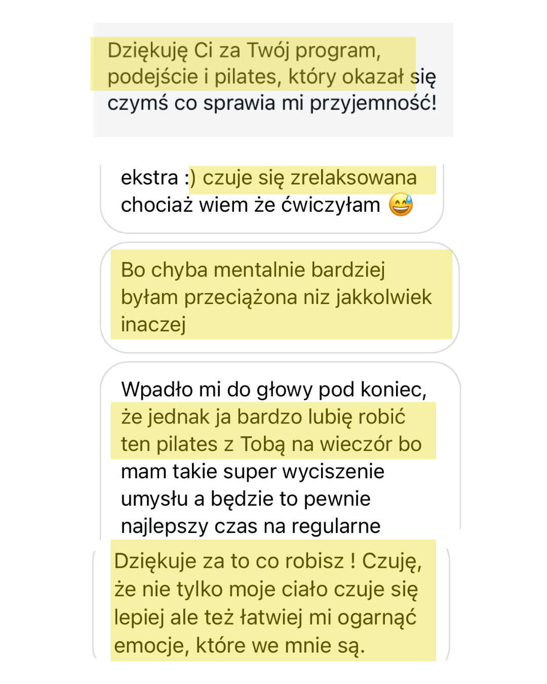Opinie na temat ćwiczeń z Olą Szymańską