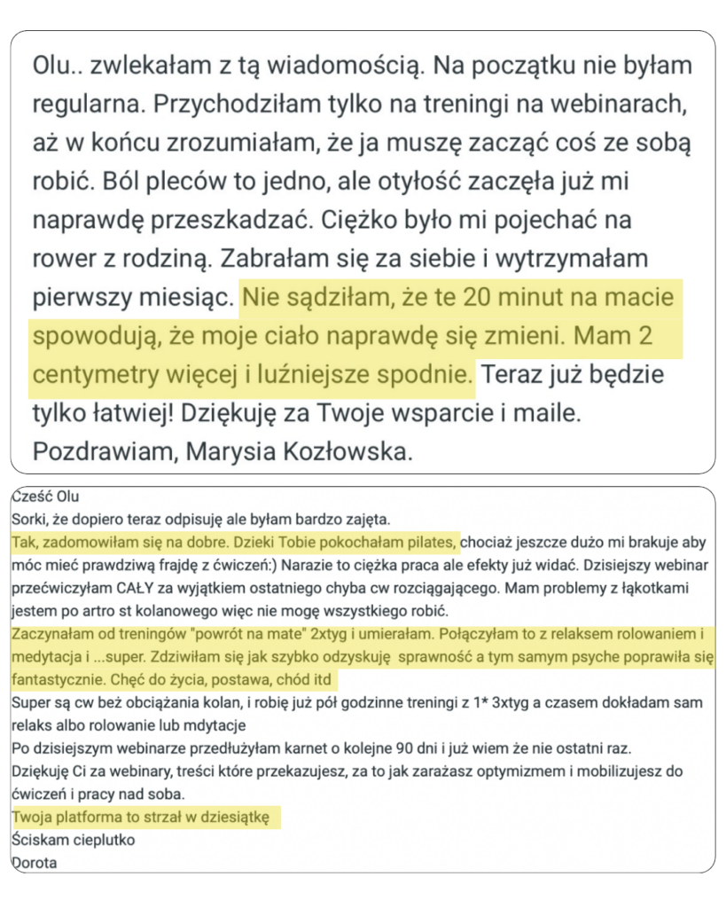 Opinie na temat kursu na ból pleców