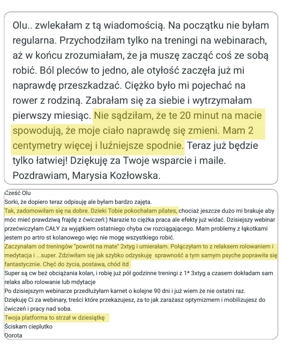 Opinie na temat kursu na ból pleców