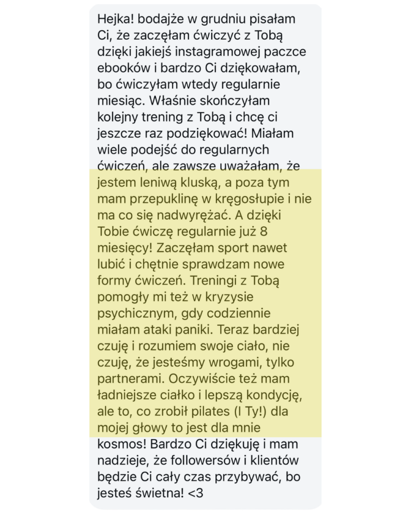 Opinie na temat ćwiczeń z Olą Szymańską