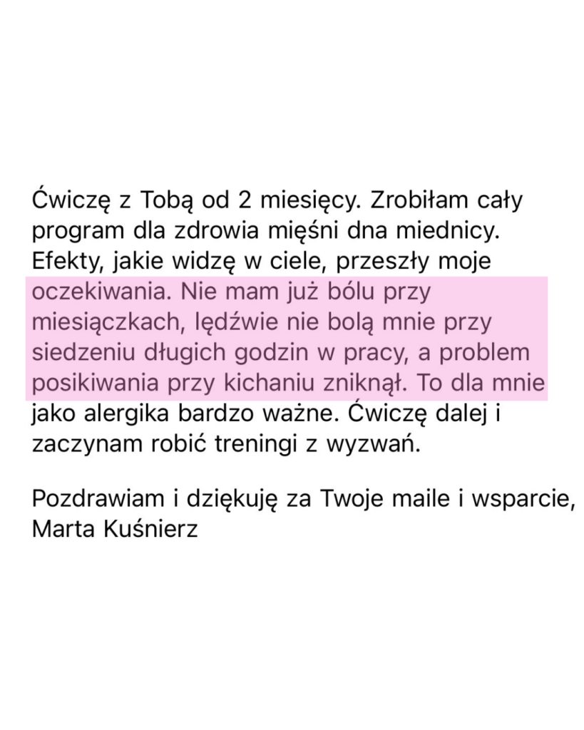 Opinie o treningach na mięśnia dna miednicy