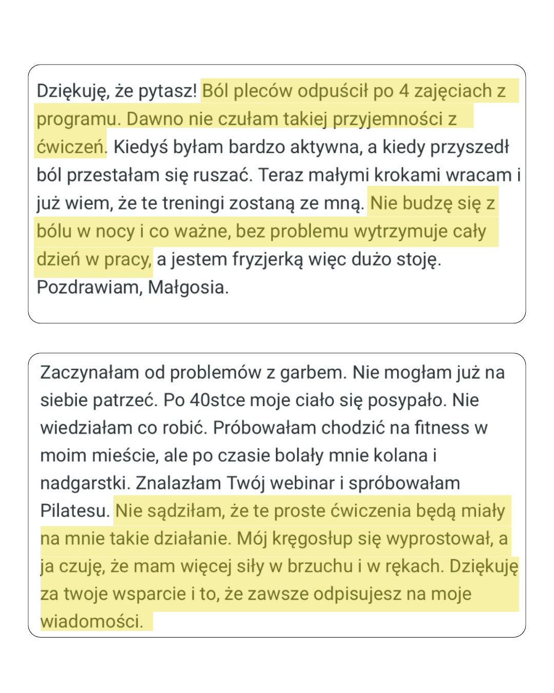Pilates Studio Online opinie uczestniczek