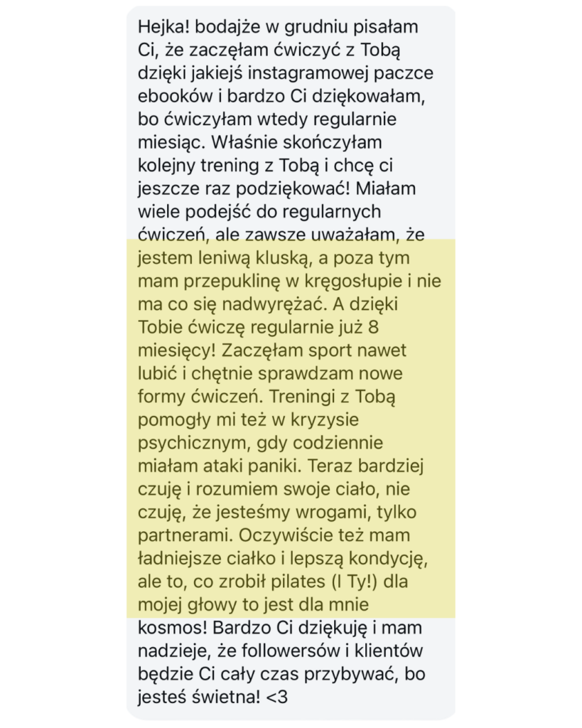 Pilates Studio Online opinie uczestniczek