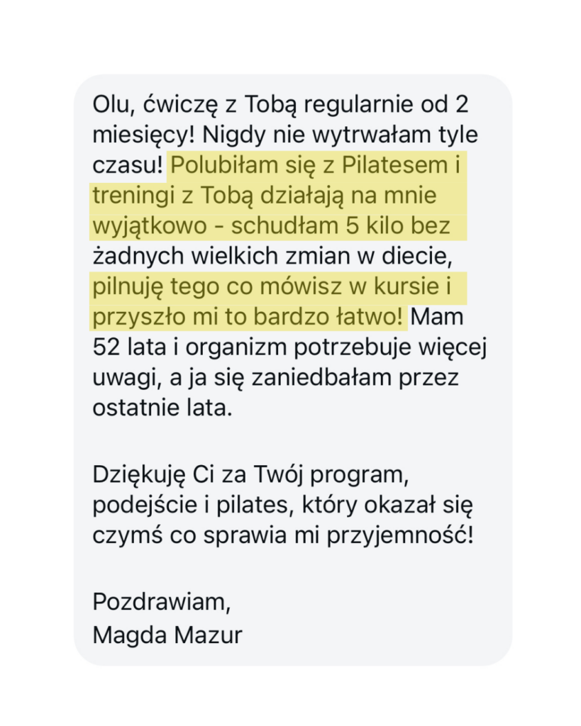 Pilates Studio Online opinie uczestniczek